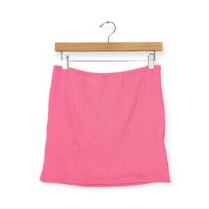 Good American Bright Pink Always Fits Mini Skirt Size L/XL